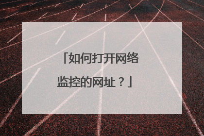 如何打开网络监控的网址？