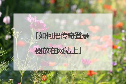 如何把传奇登录器放在网站上