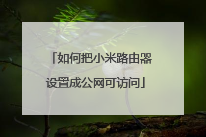 如何把小米路由器设置成公网可访问