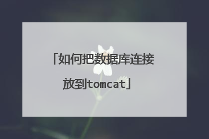 如何把数据库连接放到tomcat