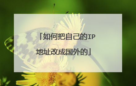 如何把自己的IP地址改成国外的