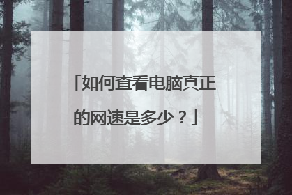 如何查看电脑真正的网速是多少？