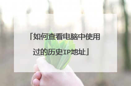 如何查看电脑中使用过的历史IP地址