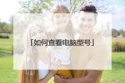 如何查看电脑型号