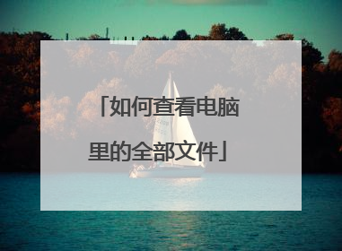 如何查看电脑里的全部文件