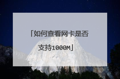 如何查看网卡是否支持1000M