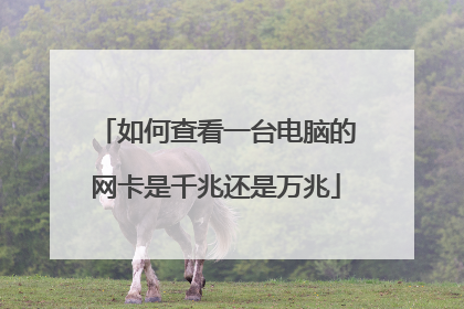 如何查看一台电脑的网卡是千兆还是万兆