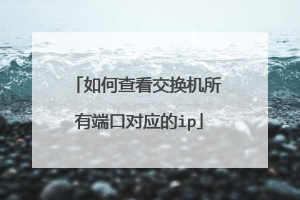 如何查看交换机所有端口对应的ip