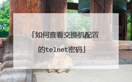 如何查看交换机配置的telnet密码