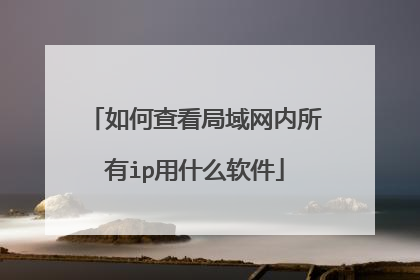 如何查看局域网内所有ip用什么软件