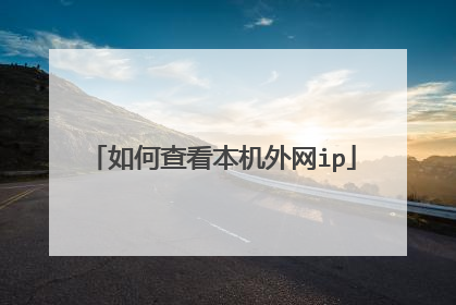 如何查看本机外网ip