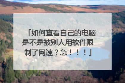 如何查看自己的电脑是不是被别人用软件限制了网速？急！！！