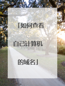 如何查看自己计算机的域名