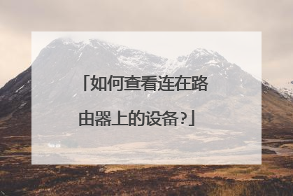 如何查看连在路由器上的设备?