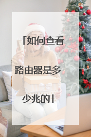 如何查看路由器是多少兆的