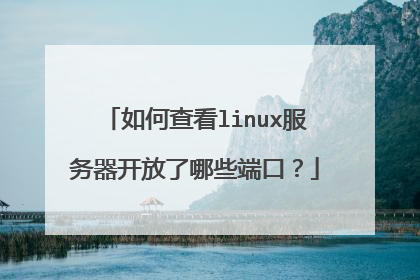 如何查看linux服务器开放了哪些端口？