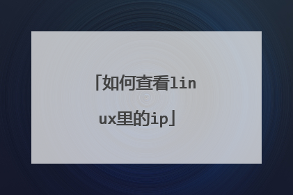 如何查看linux里的ip