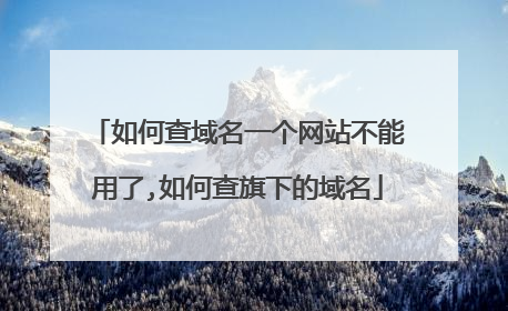 如何查域名一个网站不能用了,如何查旗下的域名