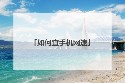 如何查手机网速
