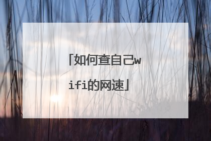 如何查自己wifi的网速