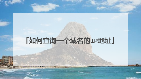 如何查询一个域名的IP地址