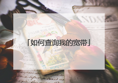 如何查询我的宽带