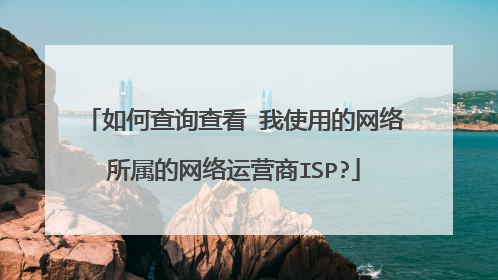 如何查询查看 我使用的网络所属的网络运营商ISP?