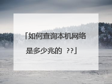 如何查询本机网络是多少兆的 ??