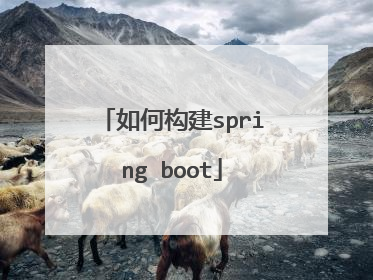 如何构建spring boot