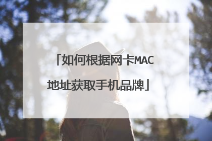 如何根据网卡MAC地址获取手机品牌