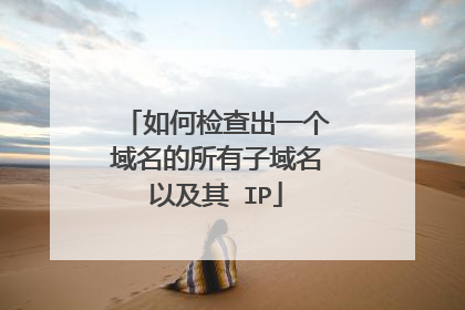 如何检查出一个域名的所有子域名以及其 IP
