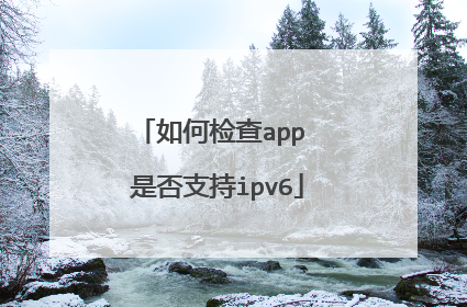 如何检查app 是否支持ipv6