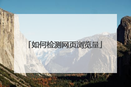 如何检测网页浏览量