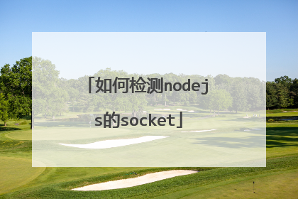 如何检测nodejs的socket