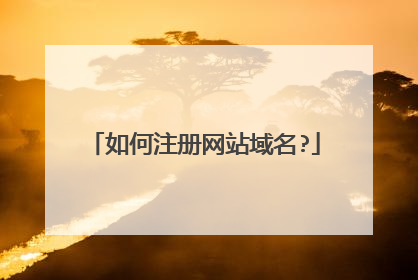 如何注册网站域名?