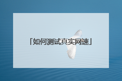 如何测试真实网速