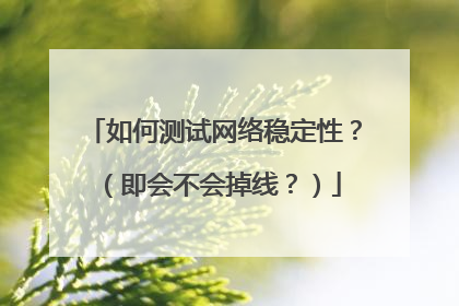 如何测试网络稳定性？（即会不会掉线？）