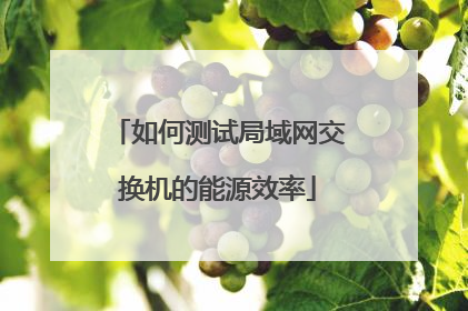 如何测试局域网交换机的能源效率