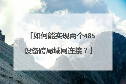 如何能实现两个485设备跨局域网连接？