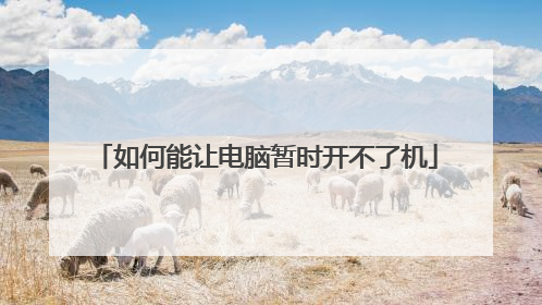 如何能让电脑暂时开不了机