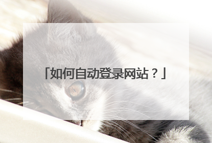 如何自动登录网站?