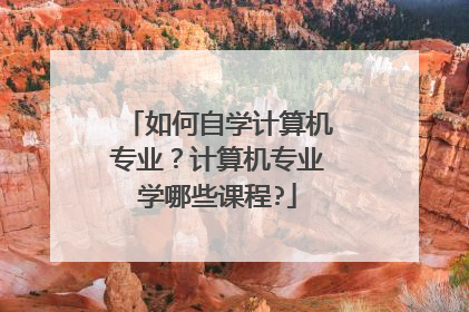 如何自学计算机专业？计算机专业学哪些课程?