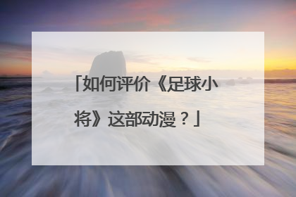 如何评价《足球小将》这部动漫?
