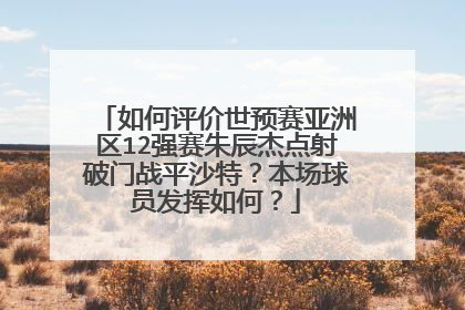 如何评价世预赛亚洲区12强赛朱辰杰点射破门战平沙特？本场球员发挥如何？