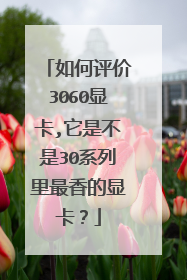 如何评价3060显卡,它是不是30系列里最香的显卡?