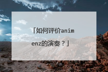 如何评价animenz的演奏？