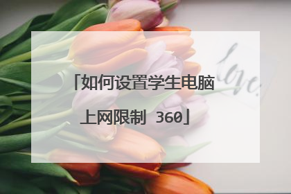 如何设置学生电脑上网限制 360