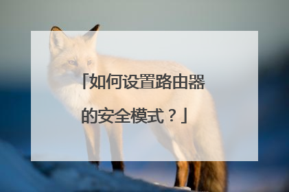 如何设置路由器的安全模式？