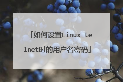 如何设置Linux telnet时的用户名密码