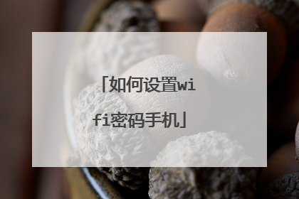 如何设置wifi密码手机